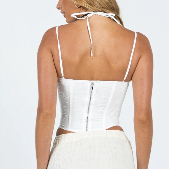 LUVAN LACE CORSET TOP WHITE - Picture 2 of 13